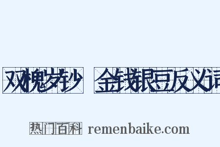 双槐岁钞·金钱银豆反义词是什么意思的图片